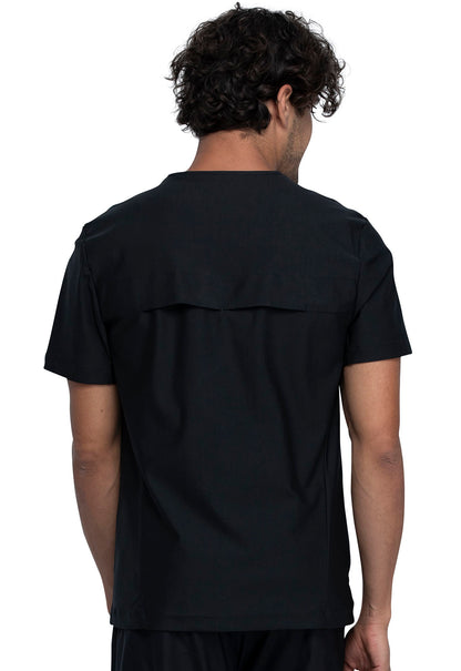 Cherokee Form CK885 Men's Tuckable Scrub Top Black Back