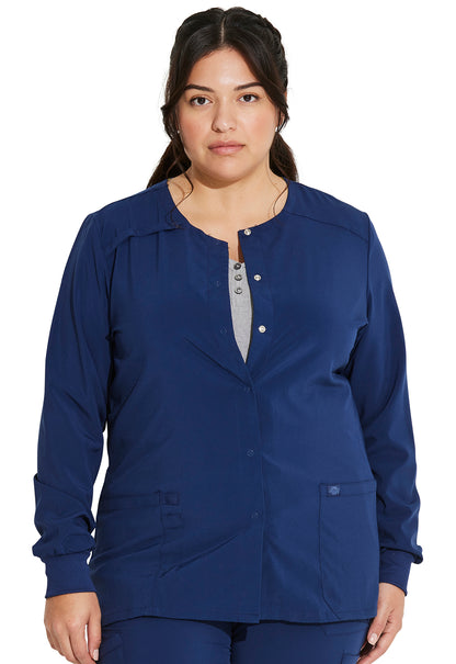 Dickies EDS DK305 Women's Snap Warmup Jacket Navy