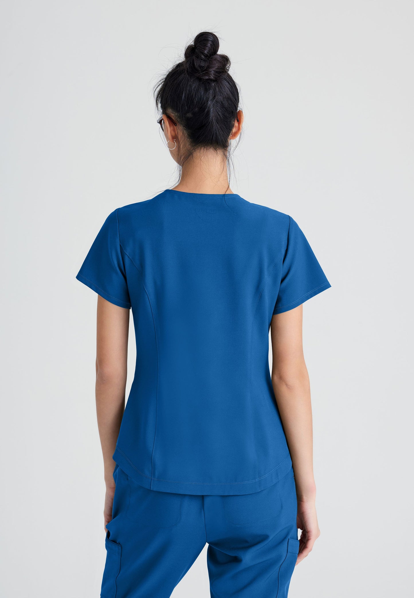 Barco Grey's Anatomy Evolve GSST180 Rhythm V-Neck Top Royal Back