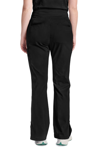 Healing Hands Purple Label HH002 Women's Yoga Waist Bootcut Pant Black Back