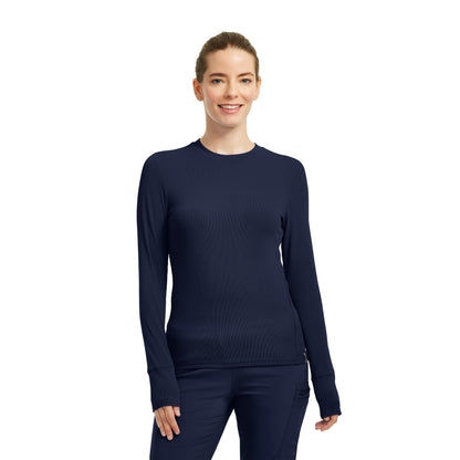 Landau Forward LT103 Women's 1 Pocket Long Sleeve Tee Navy