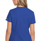 Med Couture MC609 Insight Zip Henley 3 Pocket Women's Scrub Top Royal Back