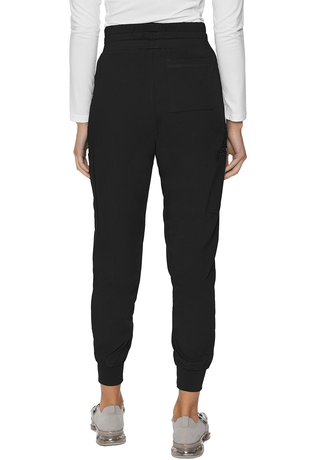 Med Couture Touch 7705 Women's Double Cargo Jogger Pant Black Back