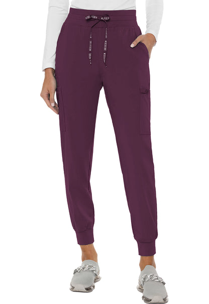 Med Couture Touch 7705 Women's Double Cargo Jogger Pant Wine