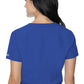 Med Couture Peaches 8482 Women's V-Neck Chest Pocket Top Royal Back