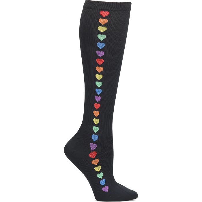 NurseMates Compression Socks - Rainbow Heart