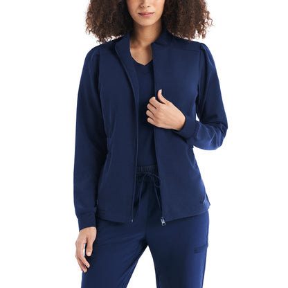 White Cross CRFT WJ704 Women's 2 Pocket Scrub Jacket Navy