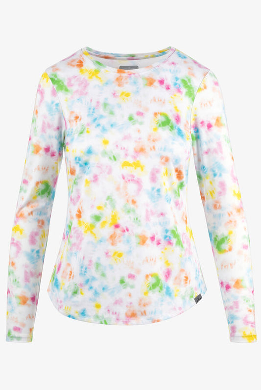 Ava Therese by Zavate 1155 Brights Tie Die Underscrub Tee Front