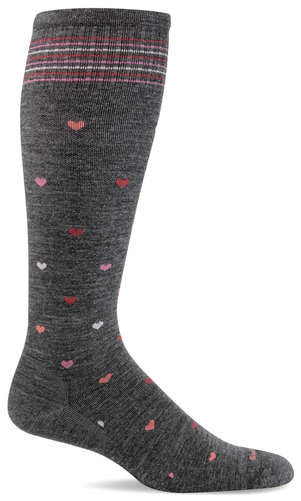 Black Charcoal - Grip Socks - Wide calf, Compression Socks