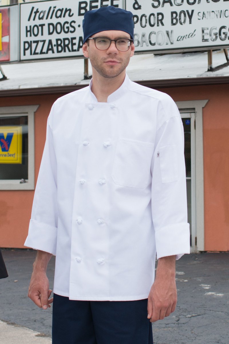 Uncommon Threads 0403 Classic Knot Chef Coat - Valley West Uniforms
