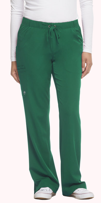 Healing Hands HHWorks 9560 Rebecca Women's Pant - PETITE Hunter Green Front 