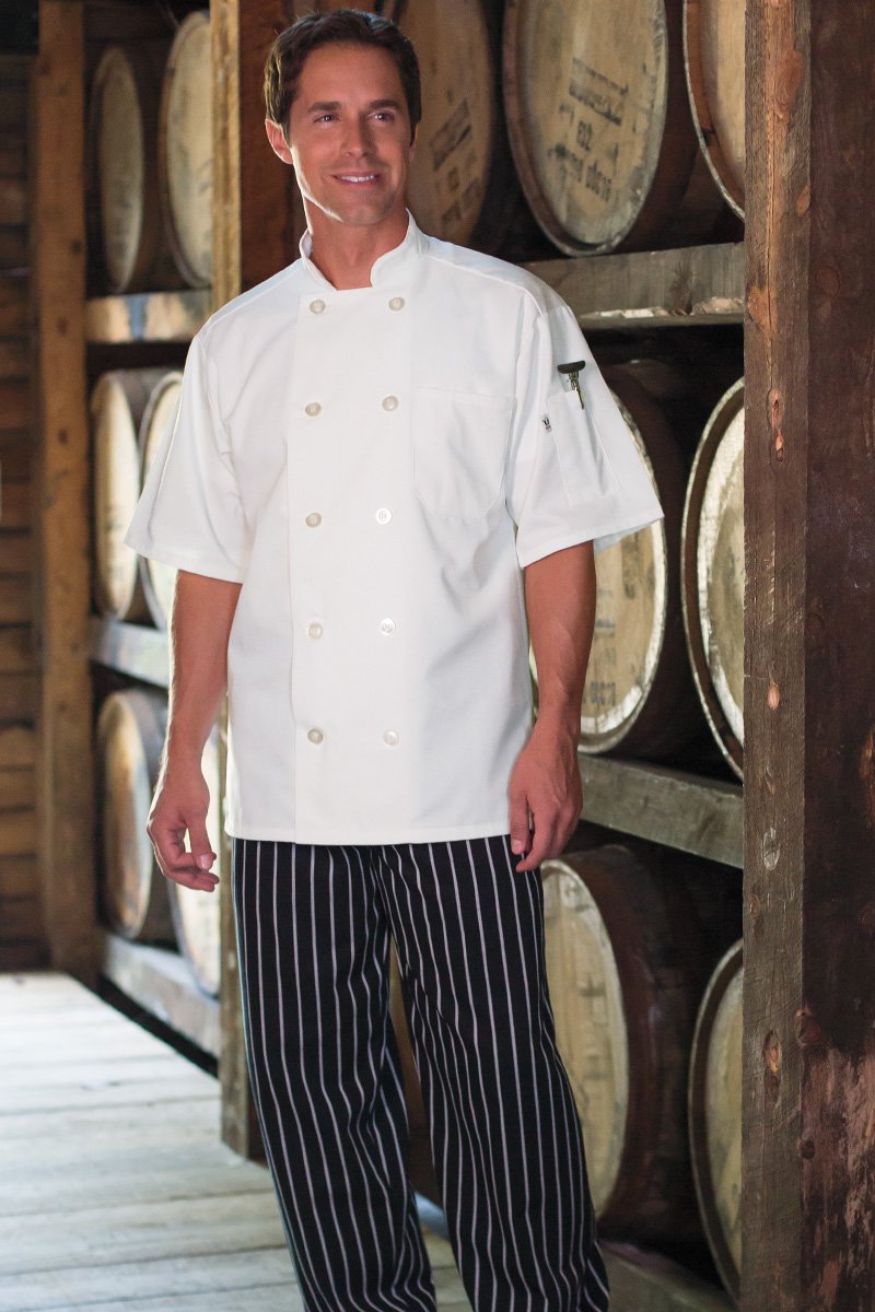 Uncommon Threads Short Sleeve Chef Coat White