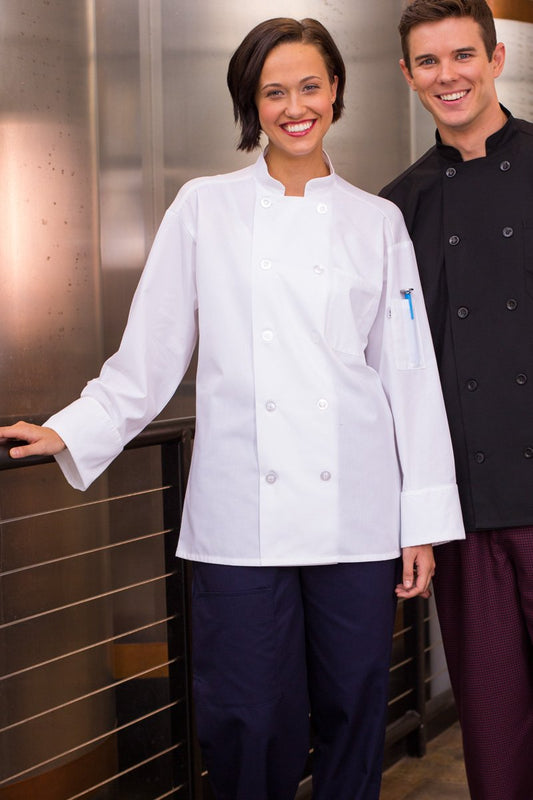 Uncommon Threads 0422 Classic Chef Coat with Mesh White 