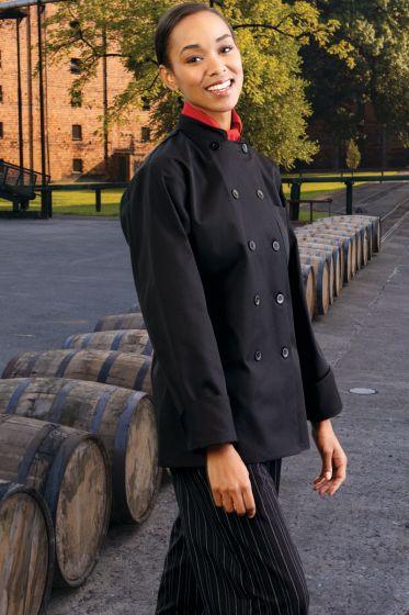 Uncommon Threads Chef Coat for Women Black 