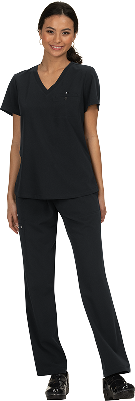 Koi Next Gen 1010 Ready to Work Women's Tuck In Top Black