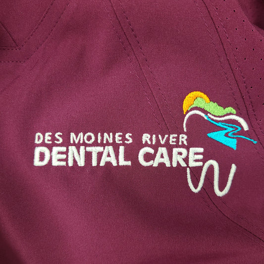 Des Moines River Dental Care Logo embroidery