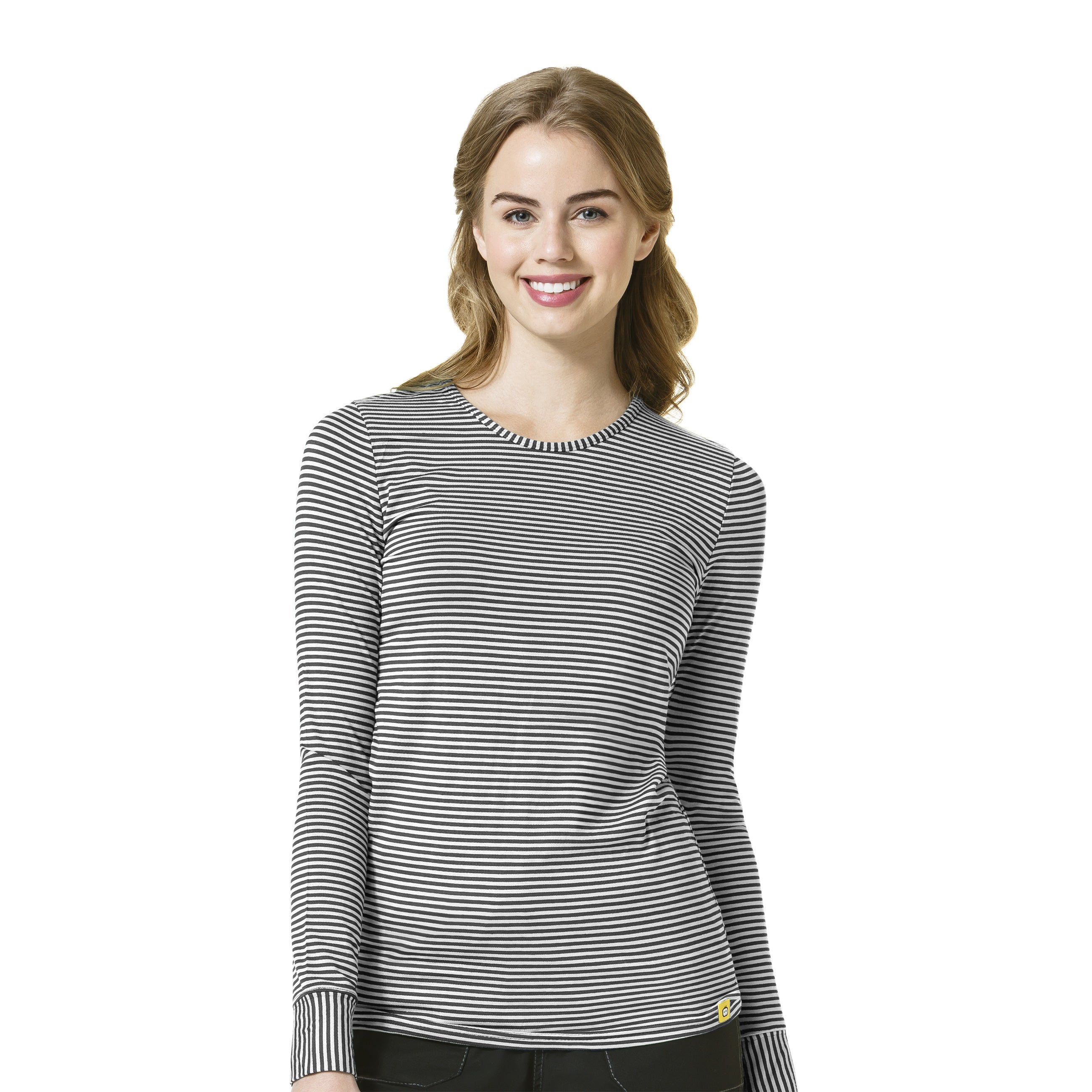 WonderWink 2079 Women's Striped Tee – Valley West Uniforms