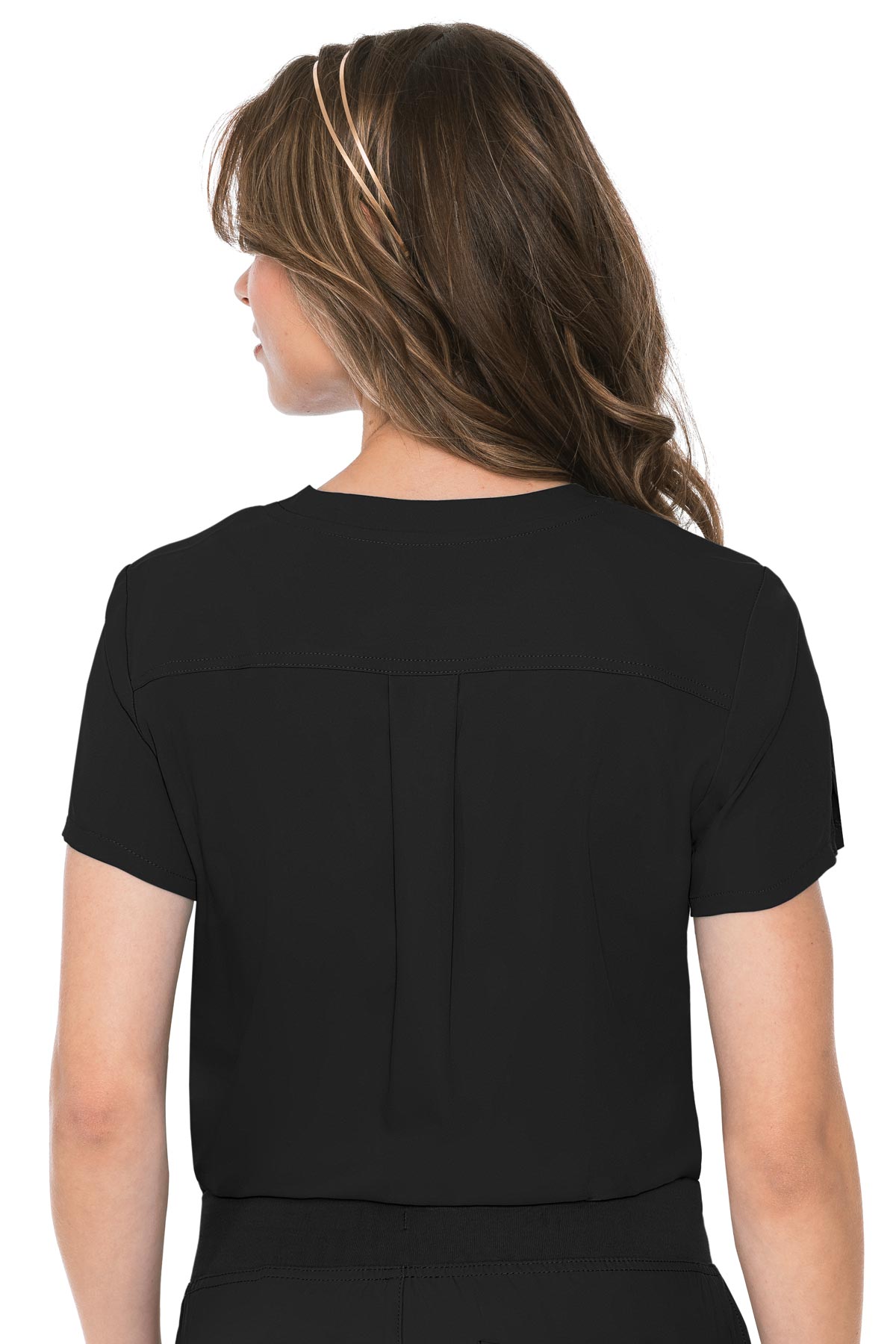 Med Couture 2432 Insight 1 Pocket Tuck-In Top Black Back