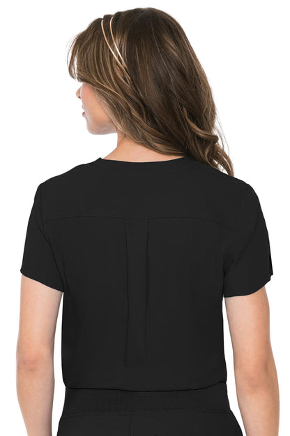 Med Couture 2432 Insight 1 Pocket Tuck-In Top Black Back