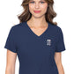 Med Couture 2432 Insight 1 Pocket Tuck-In Top Navy