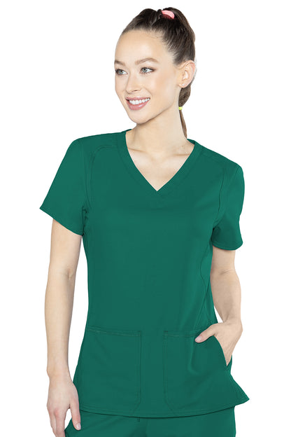 Med Couture 2468 Insight Side Pocket V-Neck Top hunter