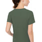 Med Couture 2468 Insight Side Pocket V-Neck Top Olive Back
