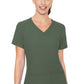 Med Couture 2468 Insight Side Pocket V-Neck Top Olive Green
