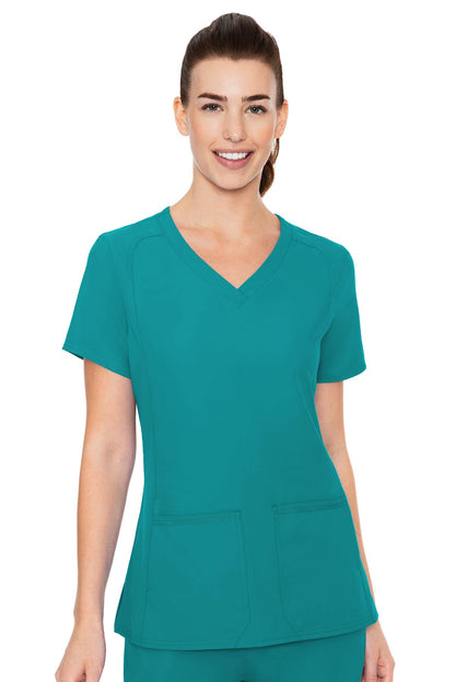 Med Couture 2468 Insight Women's V-Neck Top Teal