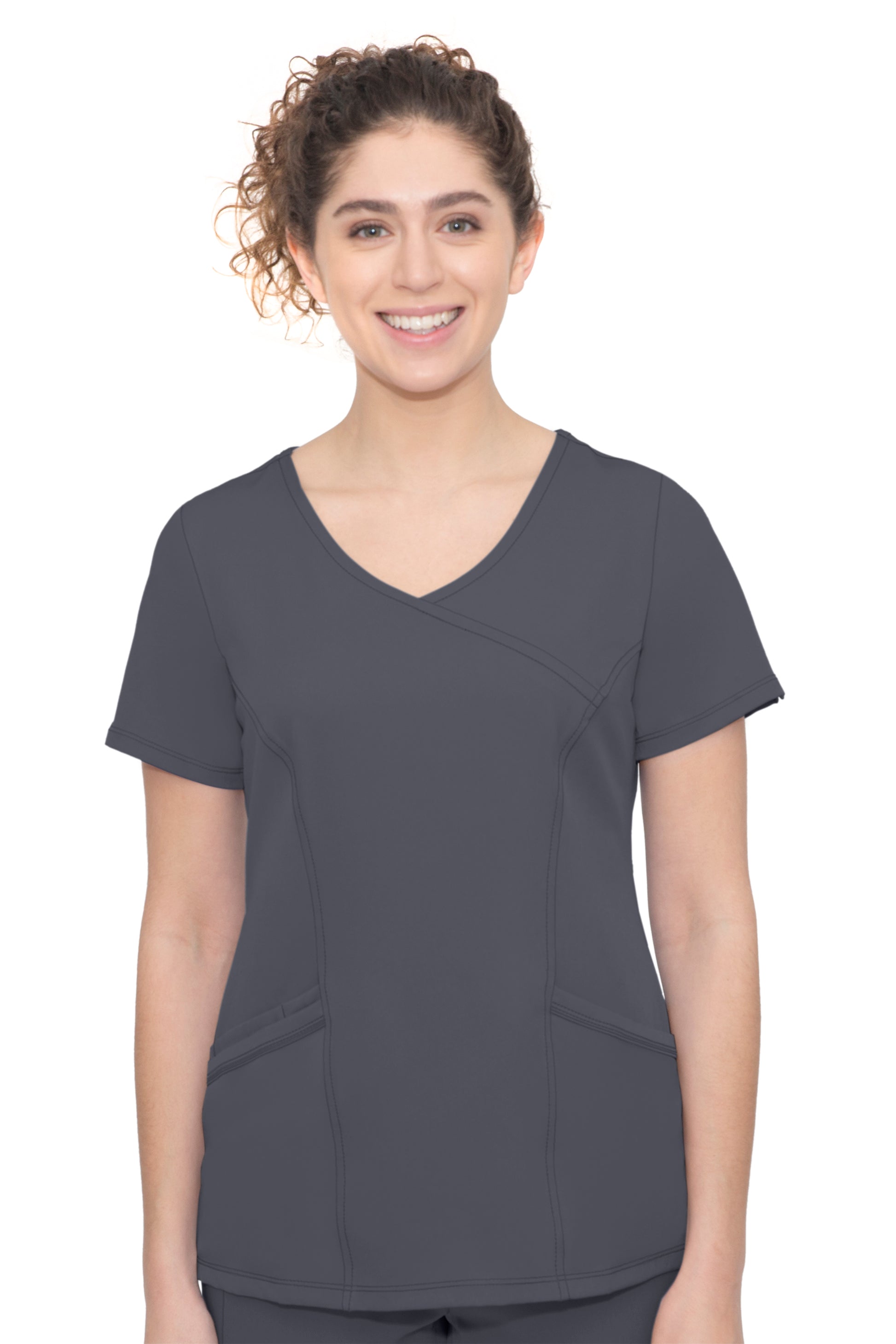 Healing Hands HH Works 2525 Madison Women's Top Pewter