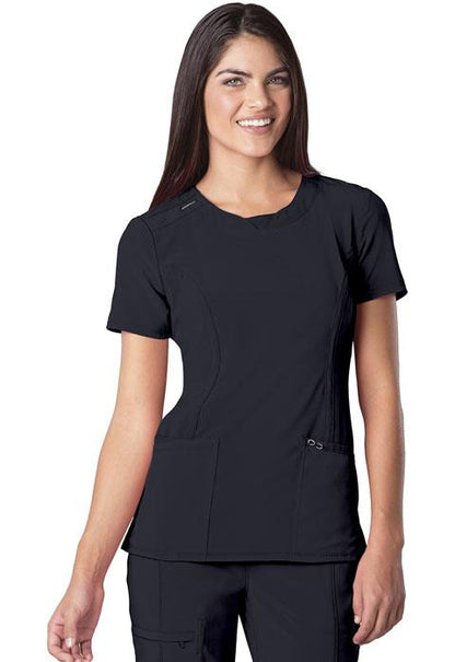 Cherokee Infinity 2624A Round Neck Top pewter grey 