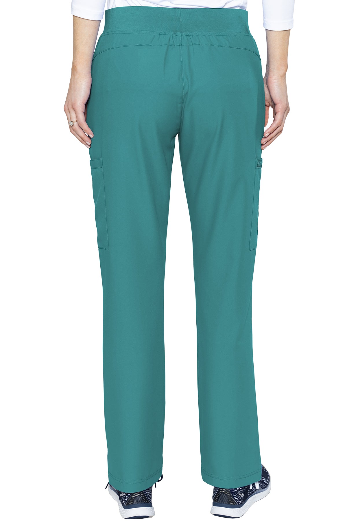 Med Couture 2702 Insight Women's Zipper Pocket Pant - TALL teal back 