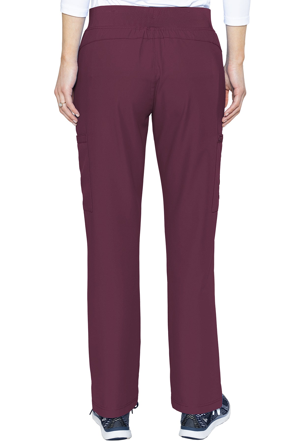 Med Couture 2702 Insight Women's Zipper Pocket Pant - TALL wine back 