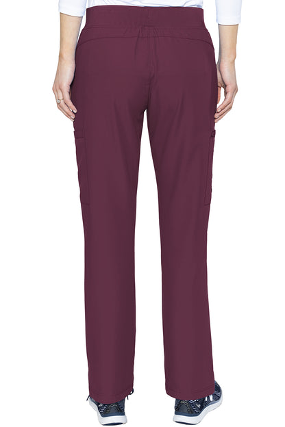 Med Couture 2702 Insight Women's Zipper Pocket Pant - PETITE Wine Back 