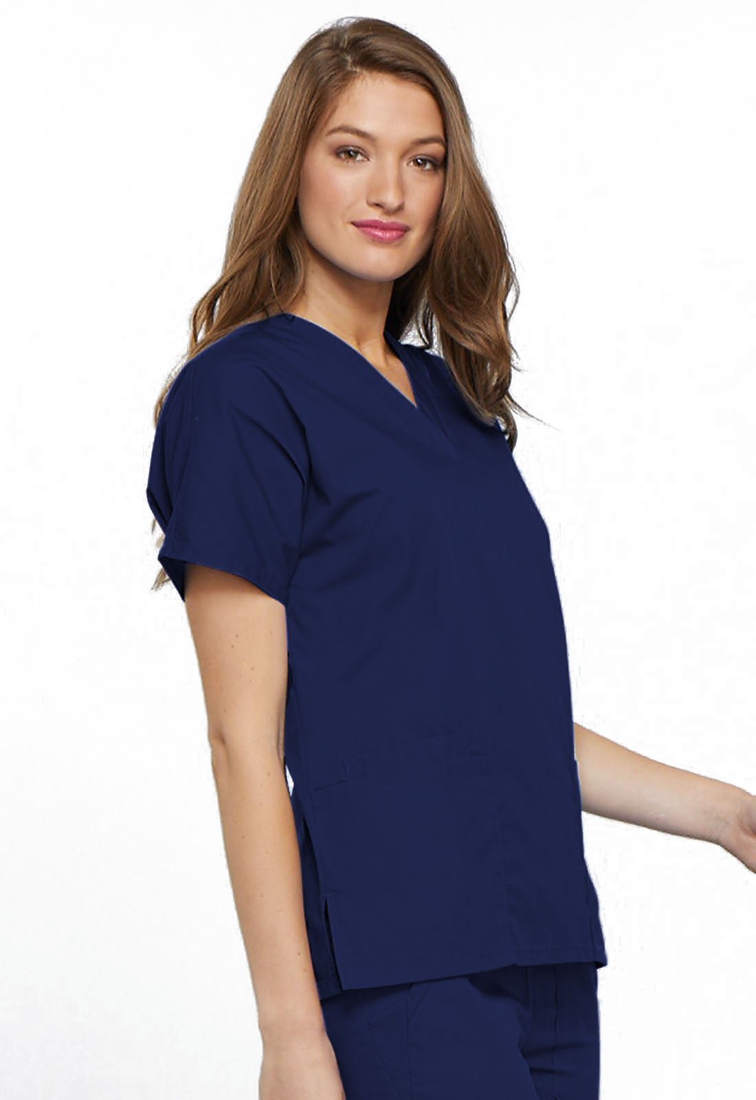 Cherokee Workwear Originals 4700 Unisex Scrub Top  navy front 