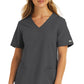 Maevn Momentum 5001 Double V-Neck Top Pewter Grey