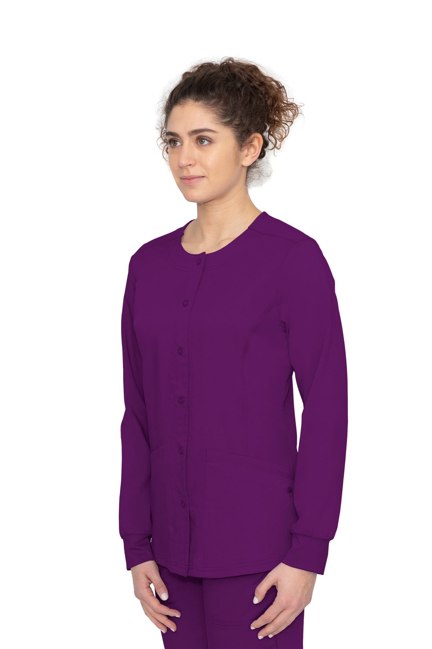 Healing Hands Purple Label 5063 Daisy Warm-Up Jacket Eggplant