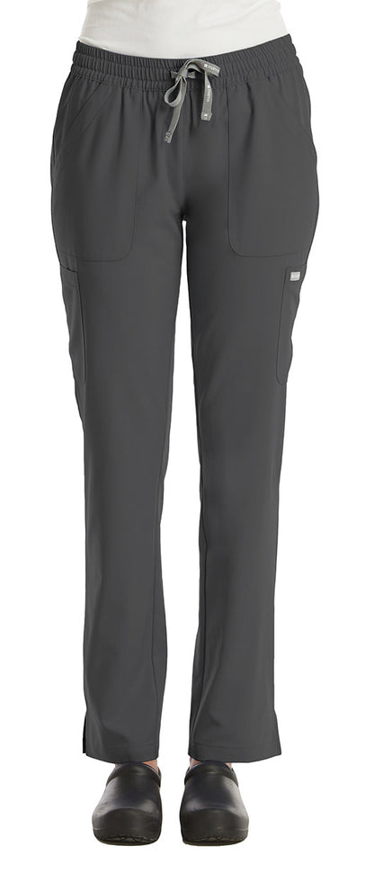 Maevn Momentum 5091 Women's 6 Pocket Tapered Leg Pant Pewter Grey