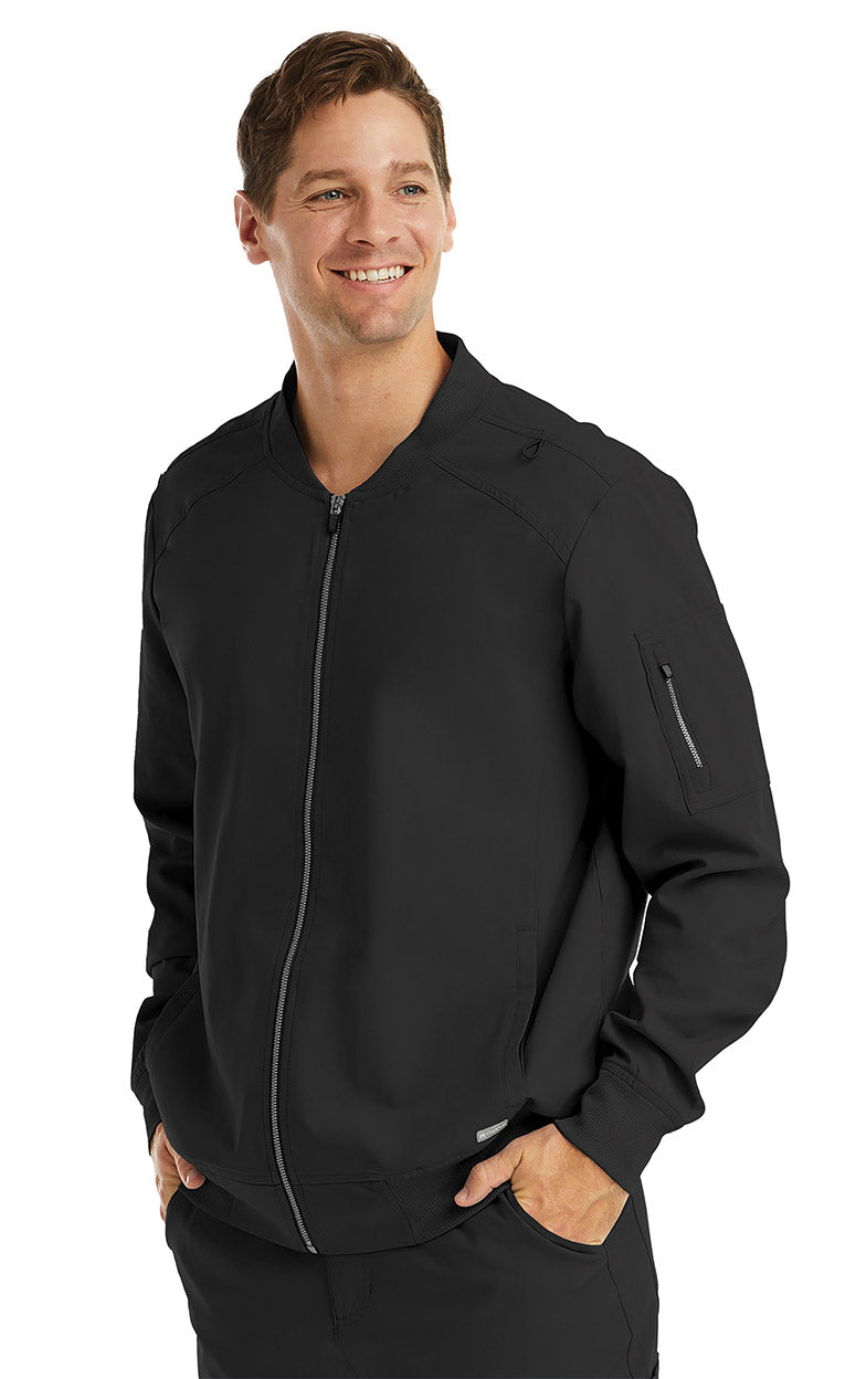 Maevn Momentum Men's 5861 Men's Front Zip Warmup Jacket Black