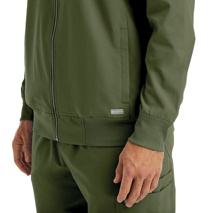Maevn Momentum Men's 5861 Men's Front Zip Warmup Jacket Hem