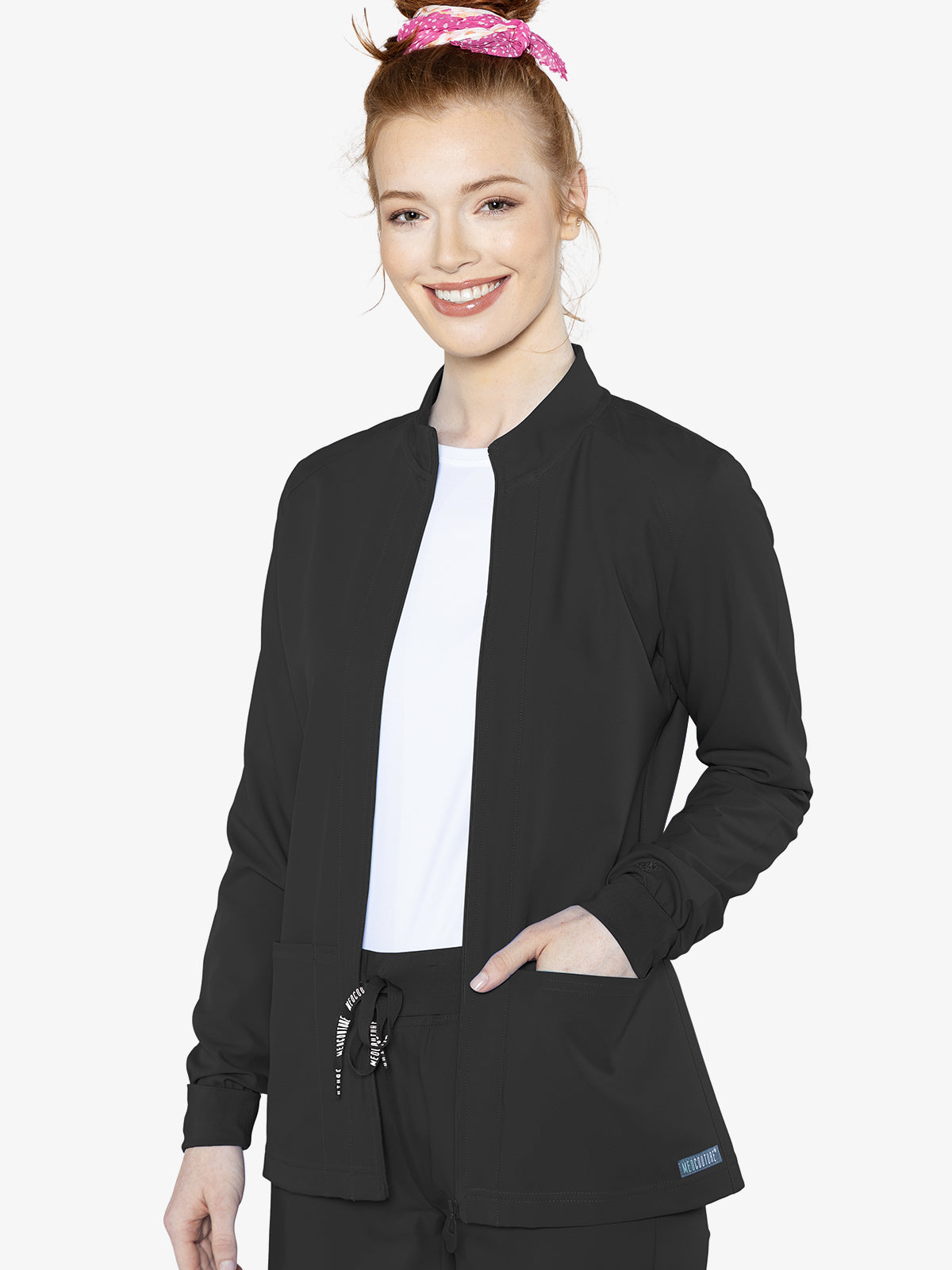 Med Couture 2660 Insight Women's Zip Front Warmup Jacket Black