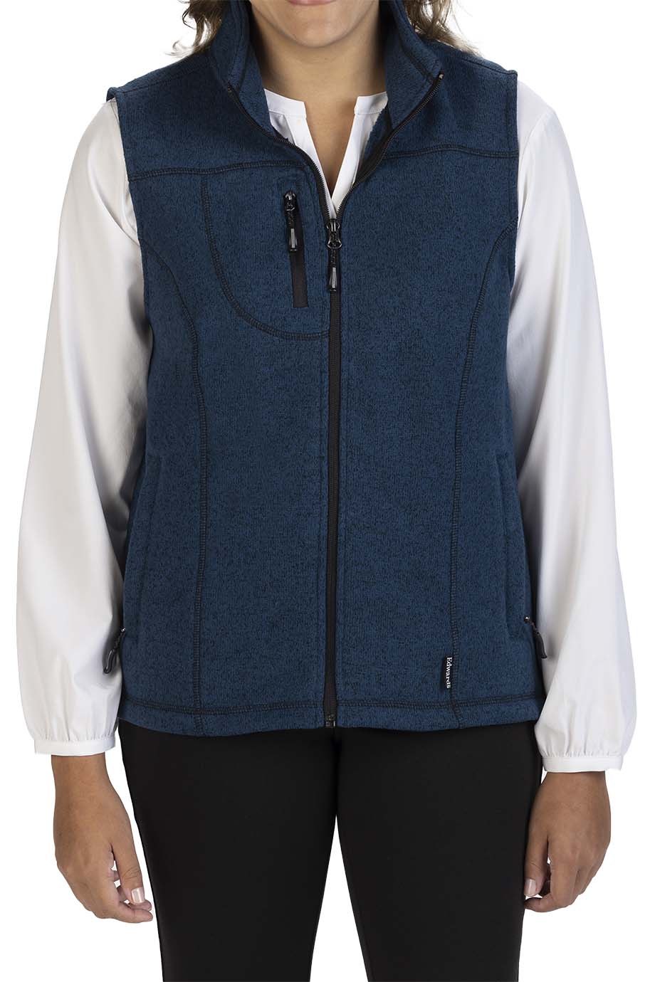 Edwards 6463 Women's Sweater Knit Fleece Vest  Navy