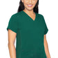 Med Couture Touch 7459 Women's V-Neck Shirttail Top Hunter Front
