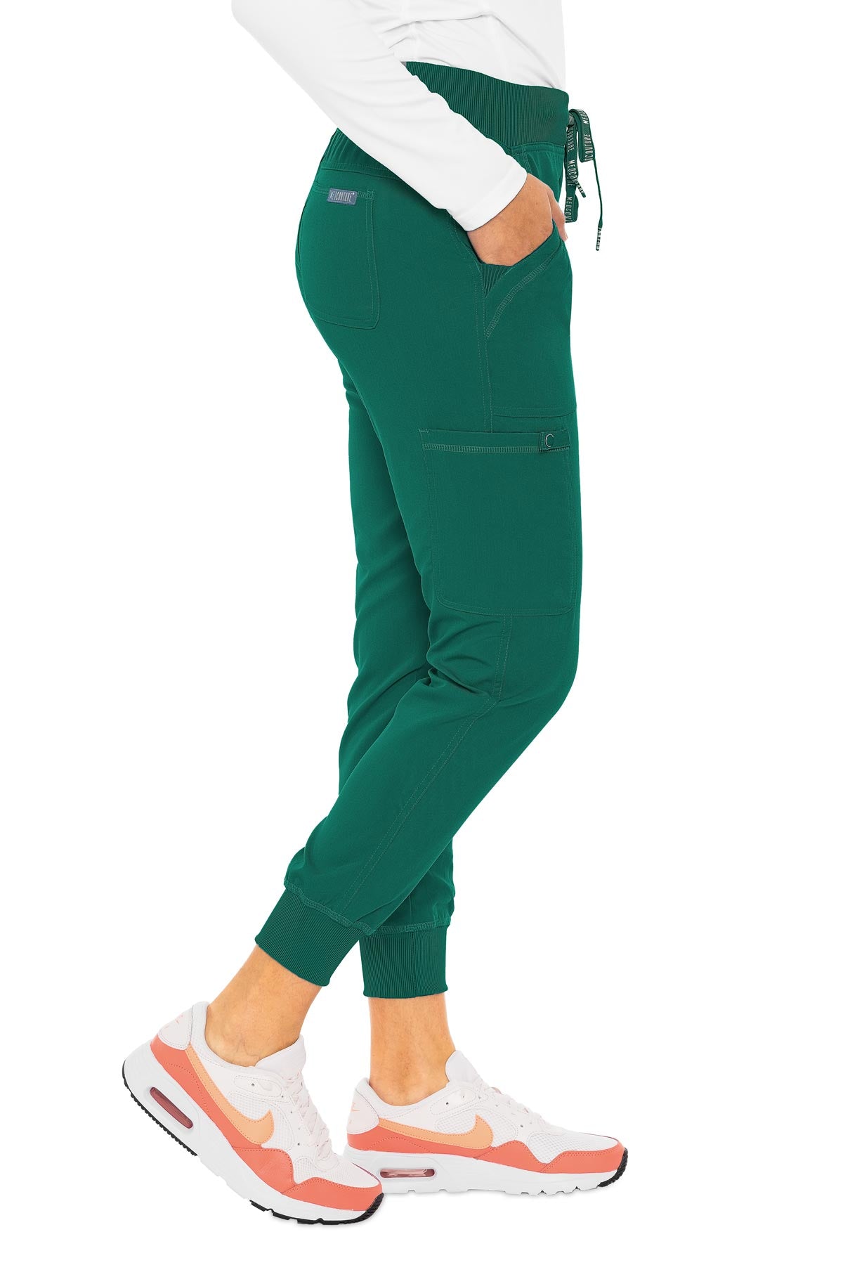 Med Couture Touch 7710 Women's Jogger Yoga Pant Hunter Side