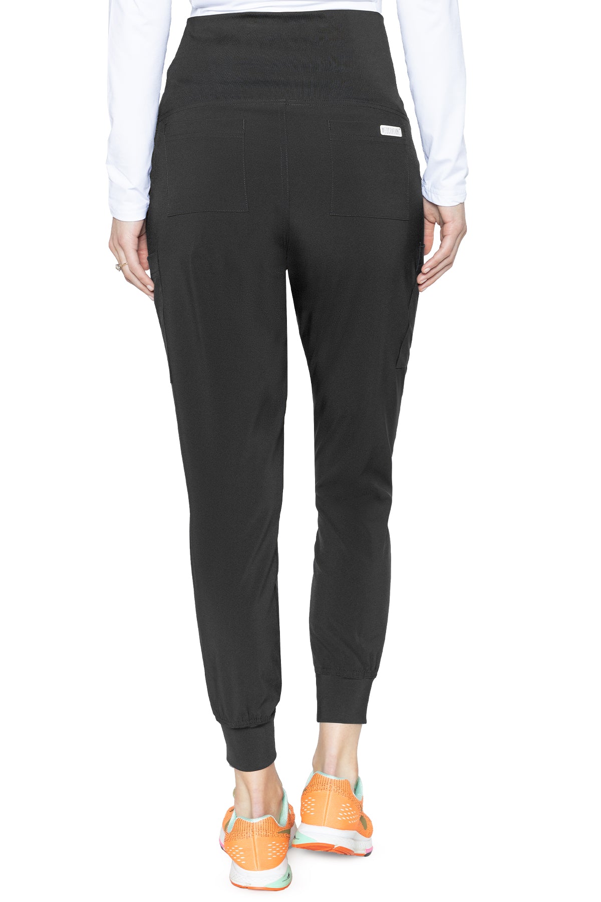 Med Couture Plus One 8729 Maternity Jogger Pant - PETITE Black Back