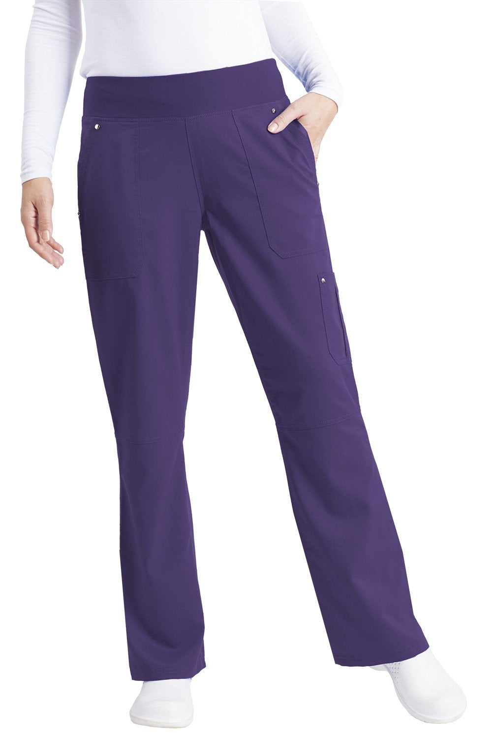  healing hands 6 Pocket Scrubs Pants for Women Purple