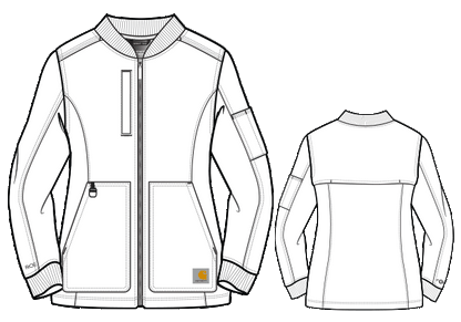 Carhartt C82110 Women's Cross Flex Warmup Jacket Sketch