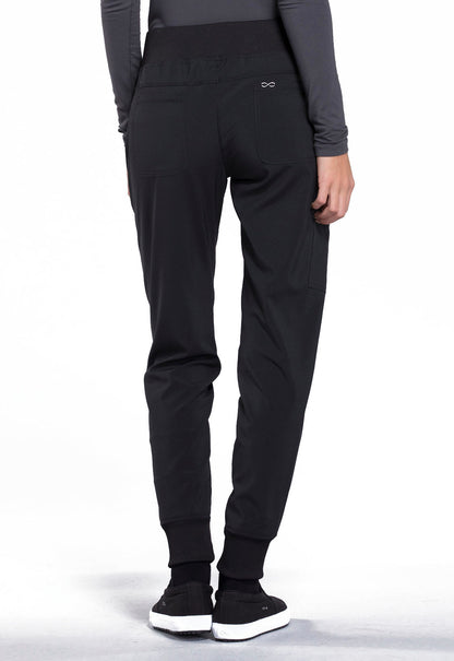 Cherokee Infinity CK110A Women's Jogger Pant - PETITE black  back 