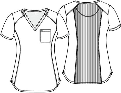 Cherokee Infinity CK687 Tuckable V-Neck Top sketch