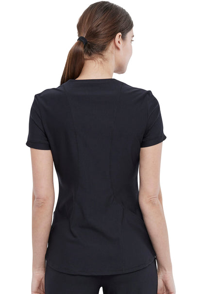 Cherokee Form Women's V-Neck Scrub Top black back 