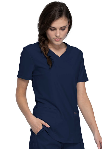 Cherokee Form CK840 Women's Top Navy Front 